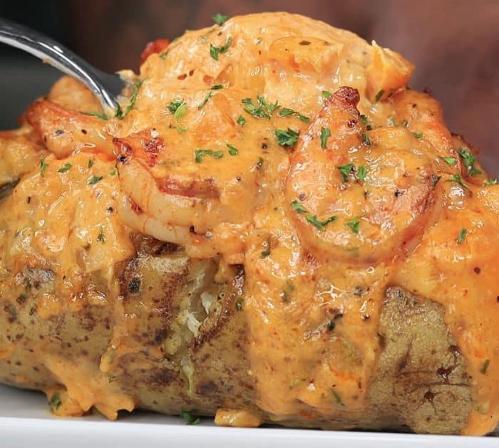 How To Make Loaded Creamy Shrimp Baked Potato