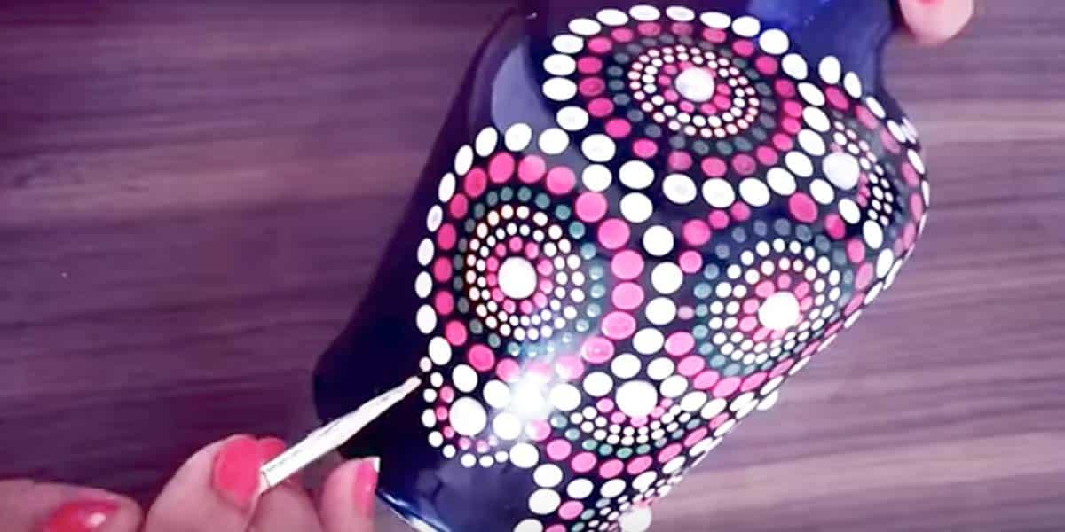 She Paints Simple Dots On A Bottle And You Have To See The End Result. Fabulous!