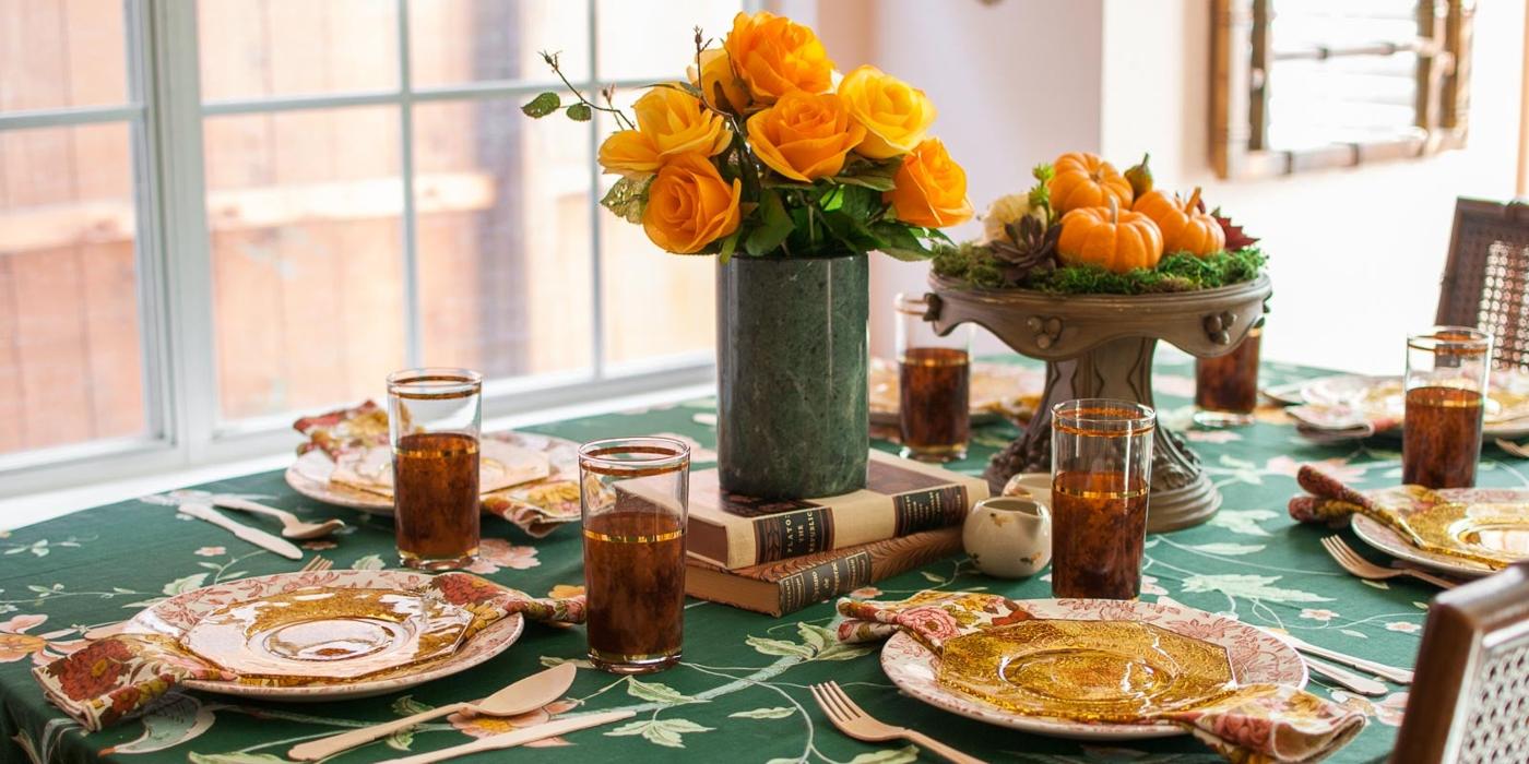 Granny Chic Thanksgiving Tablescape, an idea worth trying this season and quick enough to finish in an afternoon