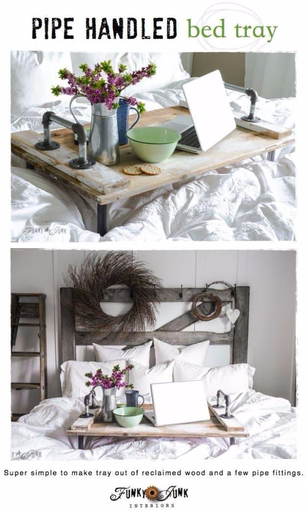 Pipe Handled Bed Tray, one of the best bedroom decor ideas on this list and a smart way to add something special to a room