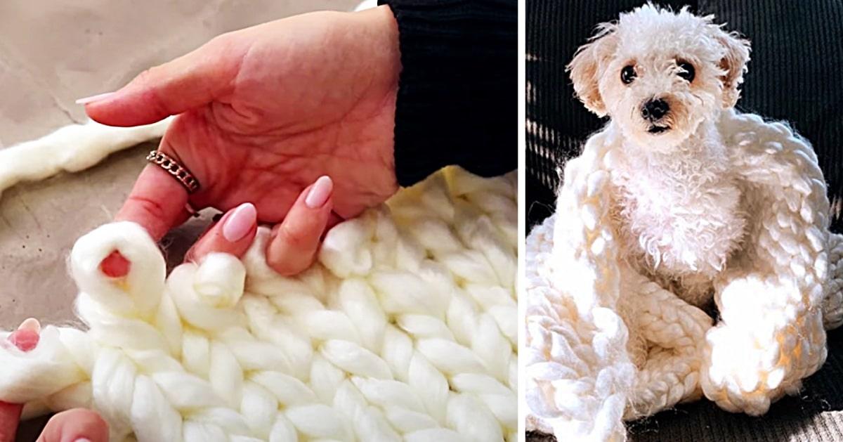 How To Finger-Knit A Chunky Baby Blanket