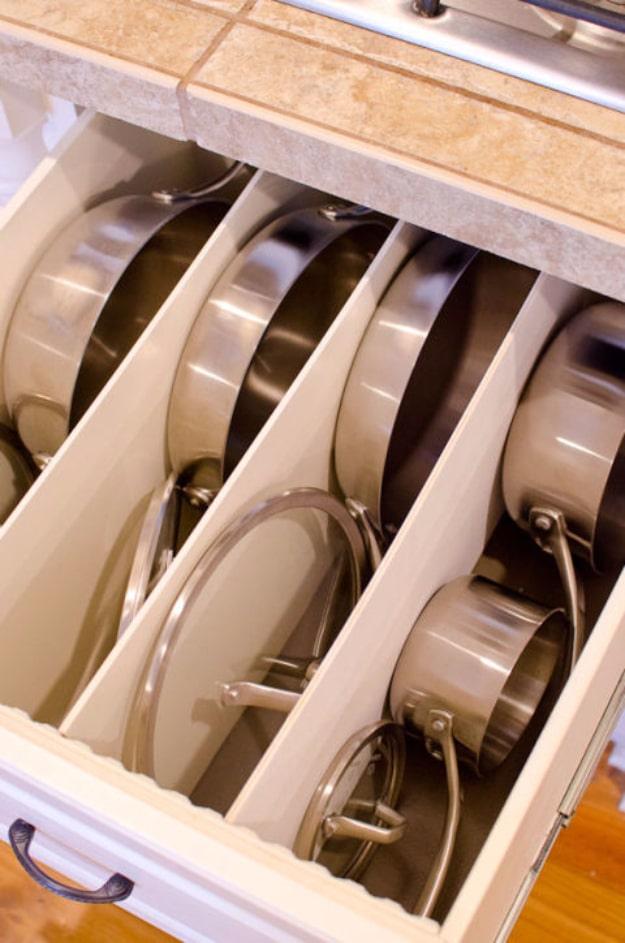 Divide A Deep Drawer, easy to redo the next time it is needed and the kind of tip that gets remembered and reused