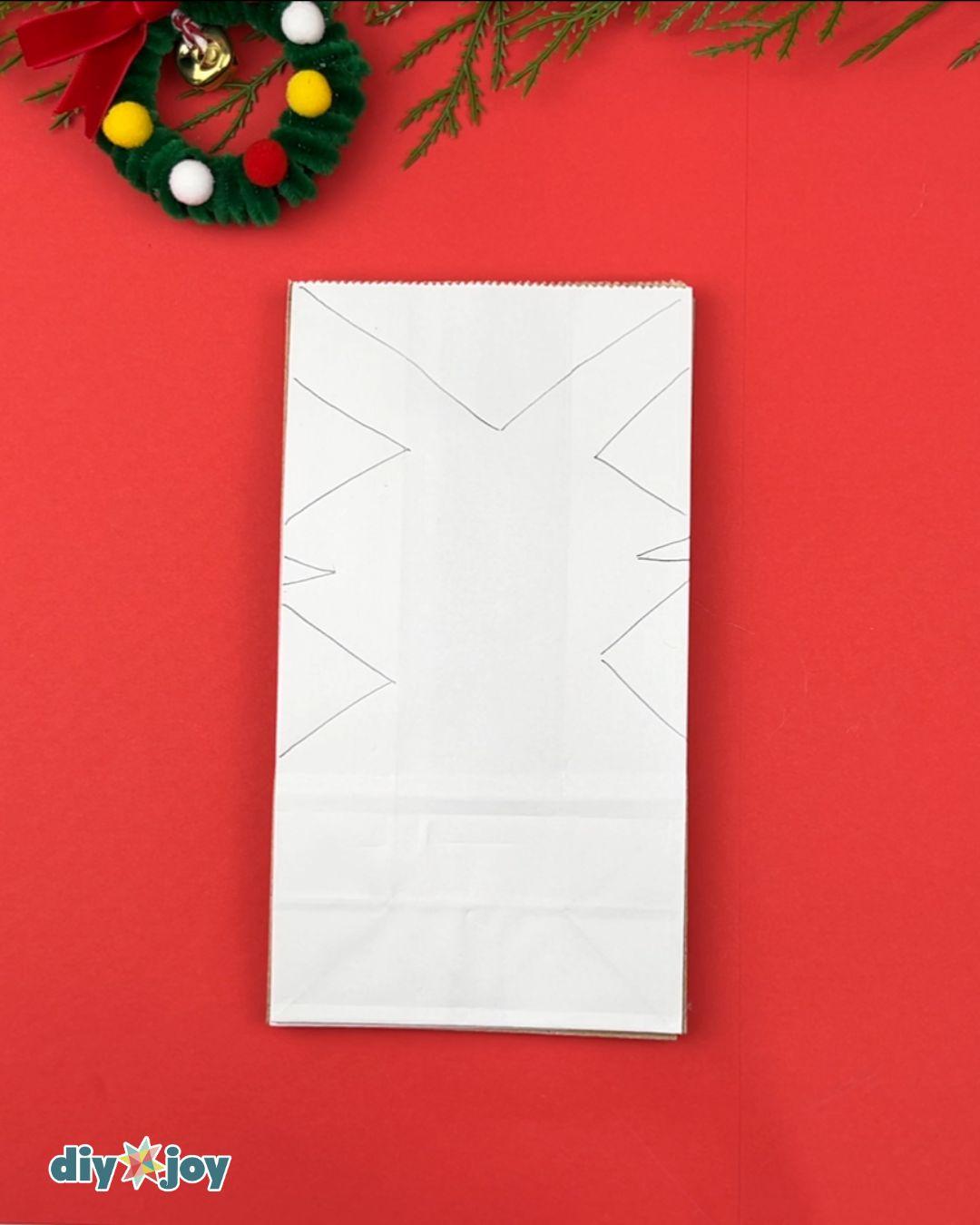 Snowflake Paper Bags — drawing the pattern