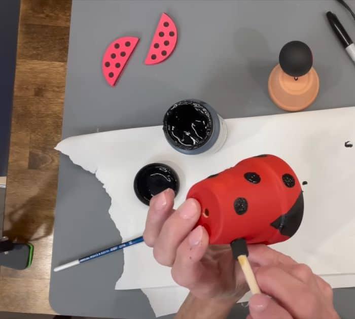 Clay Pot Patio Pet Garden Decor Ladybug
