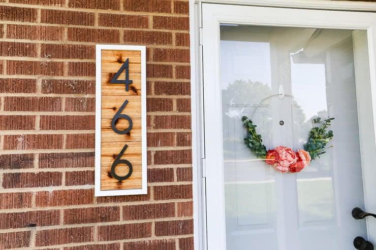 Modern House Number Sign, a farmhouse wall statement, quick to set up on a rainy afternoon and a keepsake worth handing down