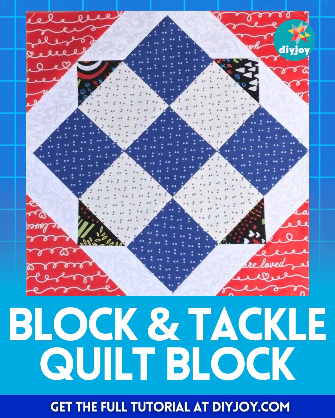 Easy Block and Tackle Quilt Block