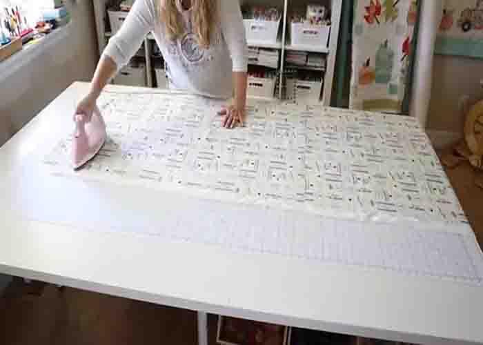 Quickly pressing the quilt after basting