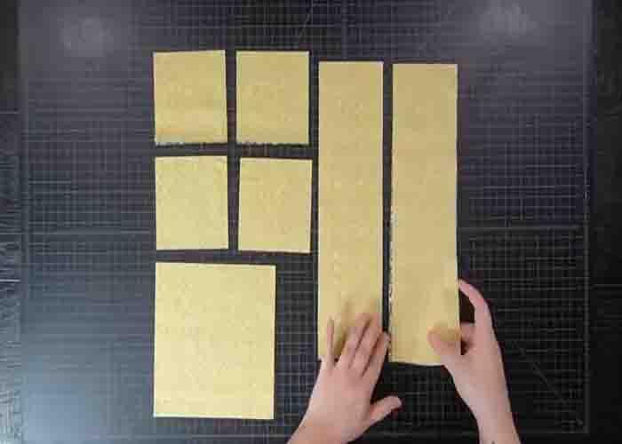 Cutting the units needed for the capri breeze quilt