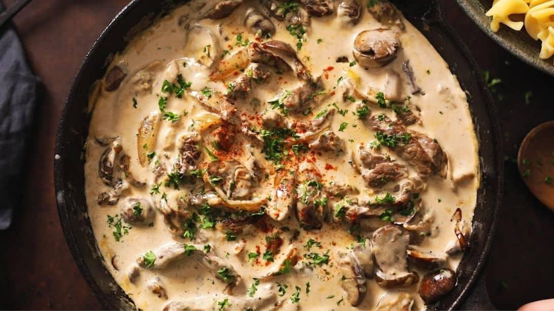 Easy Skillet Beef Stroganoff Recipe