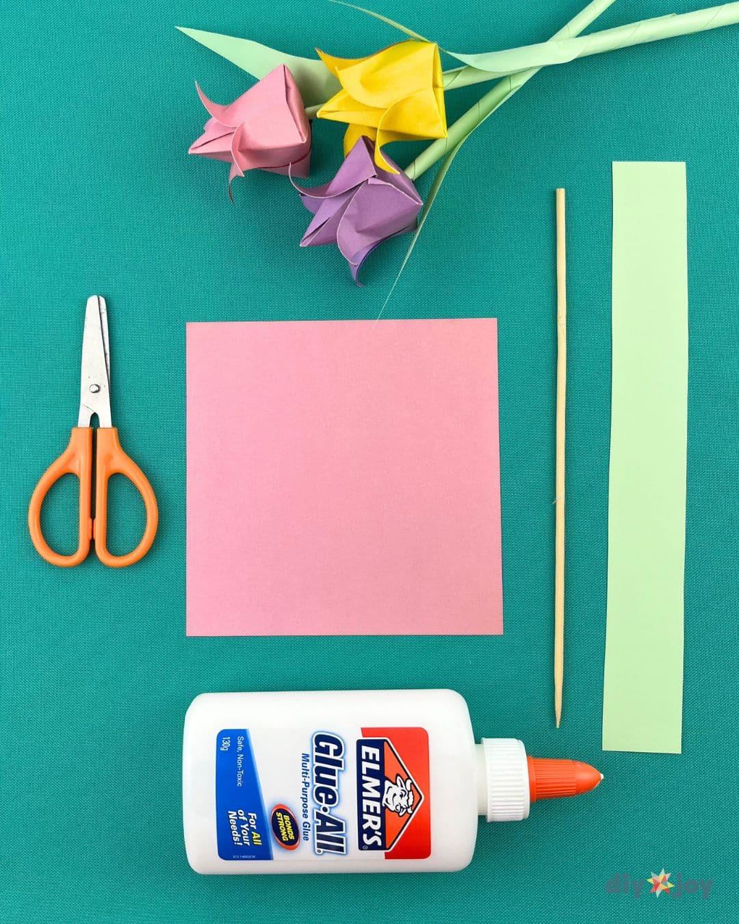 Homemade Paper Tulips — paper flowers materials