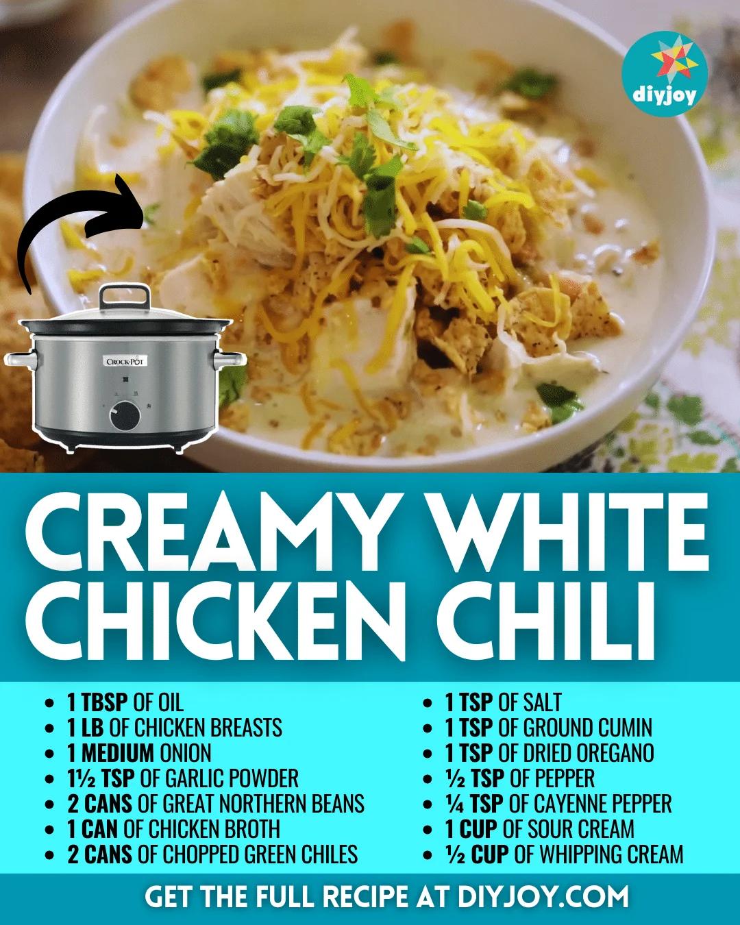 Creamy White Chicken Chili Recipe