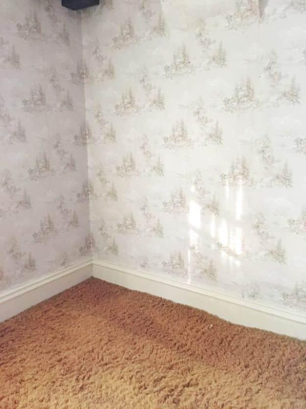 Easily Apply Paint Over Hard to Remove Wallpaper, a creative way to reuse what you already have and a simple weekend project