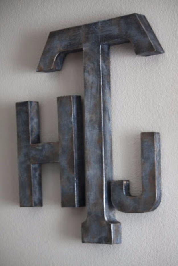 Aged Metal Letters, basic enough in supplies to raid the odds and ends bin and a keepsake that lasts long after trends fade
