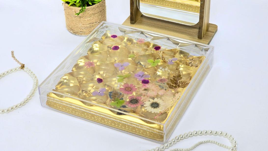 Jewelry box designed to look like a Ferrero Rocher candy box wrapper that makes a genuinely thoughtful handmade gift idea
