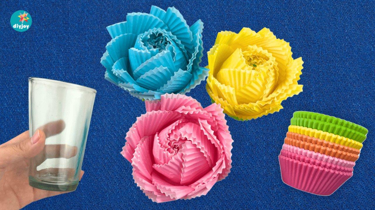 Easy Paper Flowers With Cupcake Liners