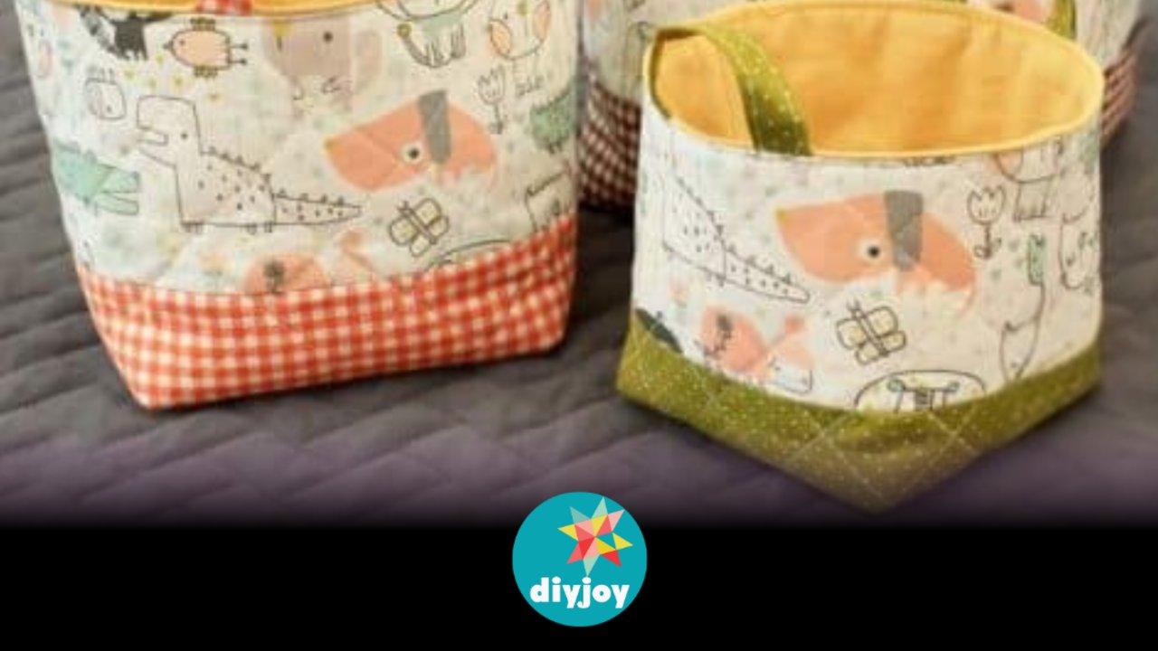 Easy Mini Fabric Basket Sewing Tutorial For Beginners