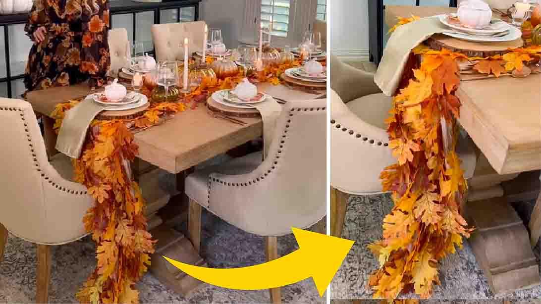 DIY Fall Leaf Table Runner Tutorial