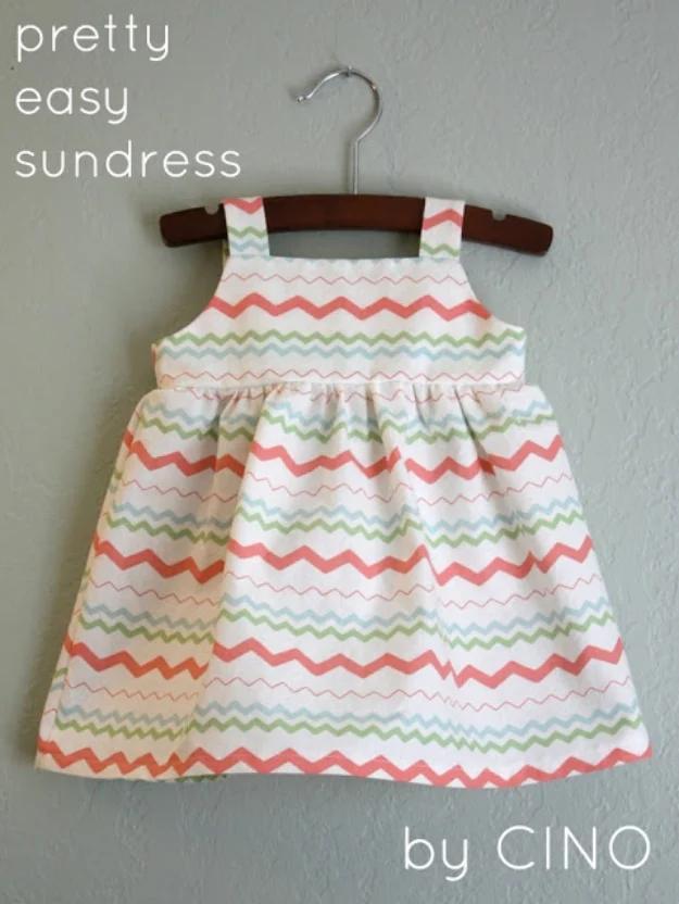 Pretty Easy Baby Sundress, a handmade gift that actually gets used and better than a store bought version