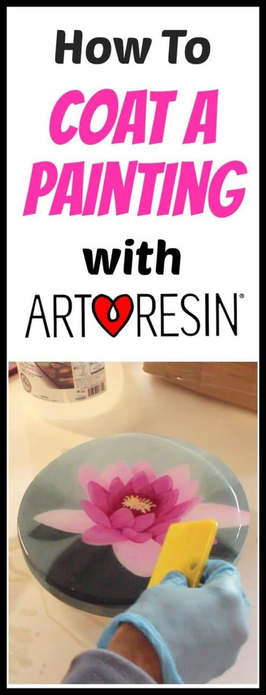 Coat An Acrylic Painting With Resin, a resin craft idea, and a great fix using stuff you already have on a shelf