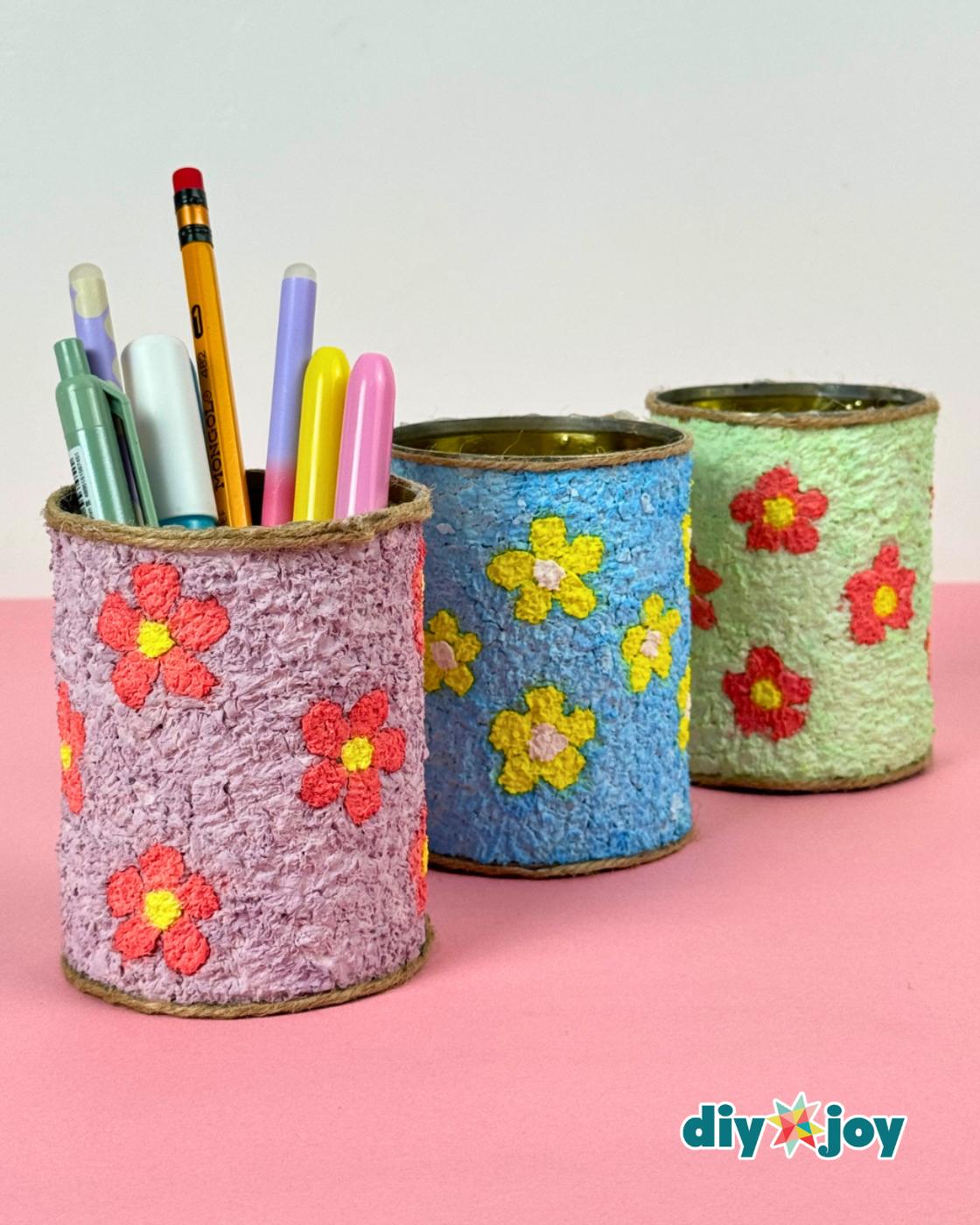 Tin Can Desk Organizer