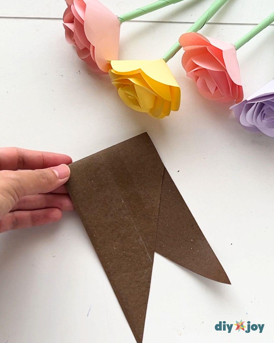 Birthday Banner Toilet Paper Rolls — fold