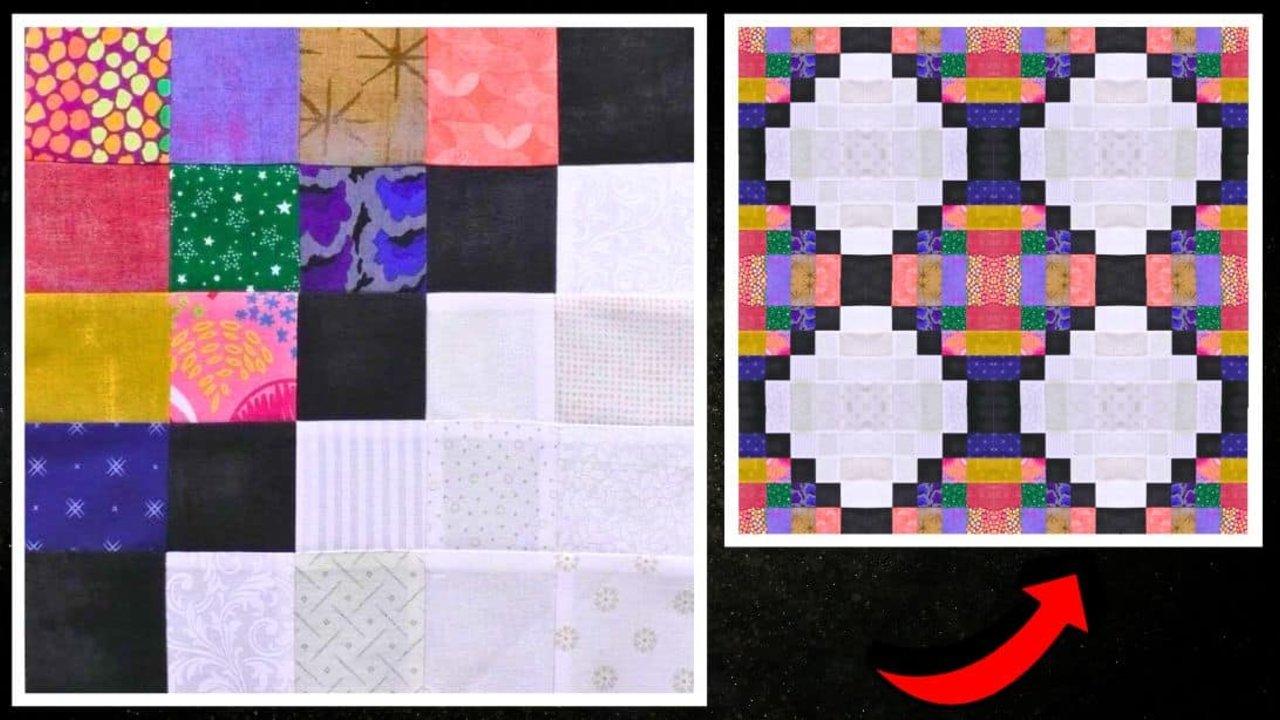 Beginner-Friendly Scrappy Log Cabin Quilt Block Tutorial