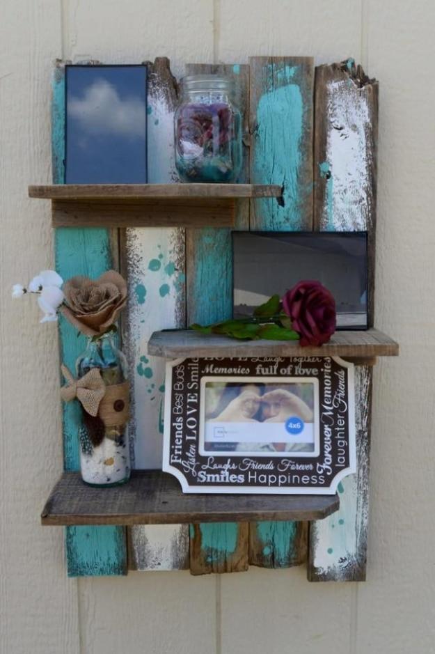 Simple Rustic Pallet Wall Shelf, easy to scale up for a full batch and a keepsake worth handing down