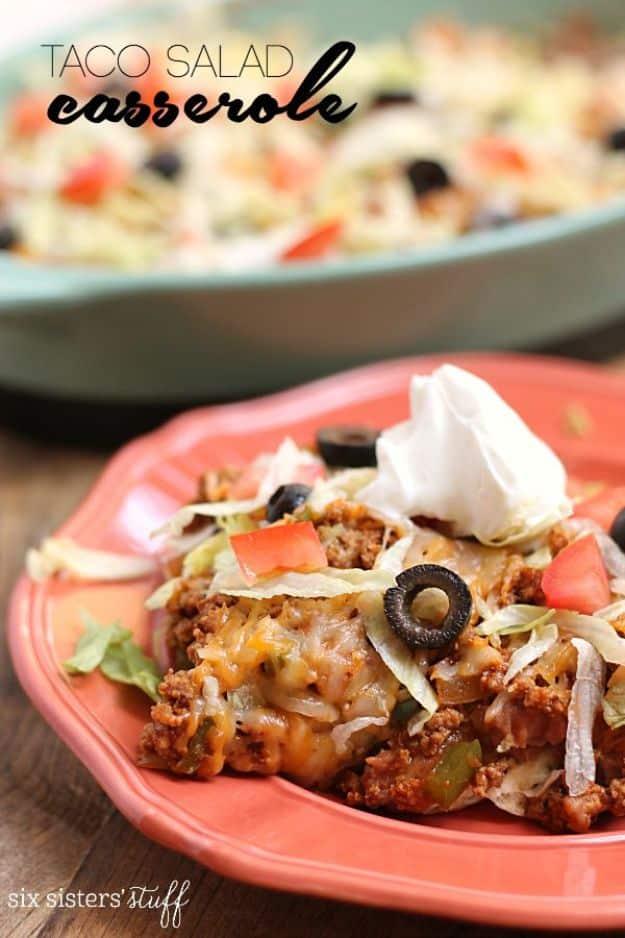 20-Minute Taco Salad Casserole, a crowd pleasing option for any occasion and quick enough for a busy day in the kitchen