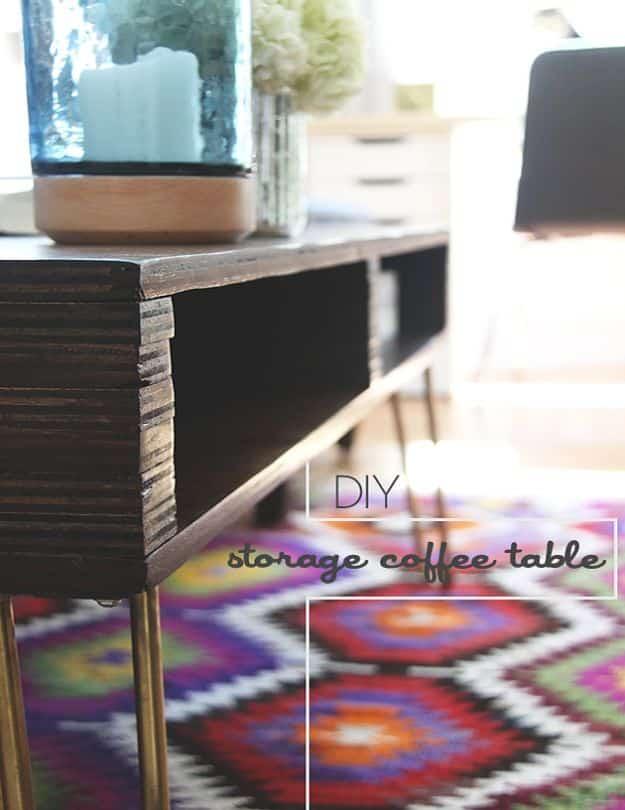 DIY Storage Coffee Table, a coffee table idea worth trying this season and a quick idea that comes together fast