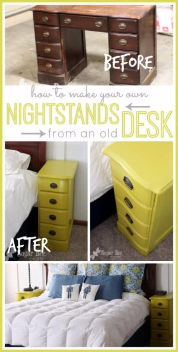 Nightstands From A Desk, an idea worth saving for later and a creative way to give an old piece new life