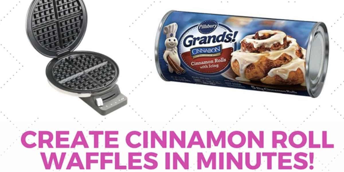 Quick Waffle Iron Cinnamon Rolls