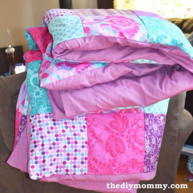 Sew a Patchwork Duvet Cover, a budget bedroom refresh, built from supplies most crafters already own