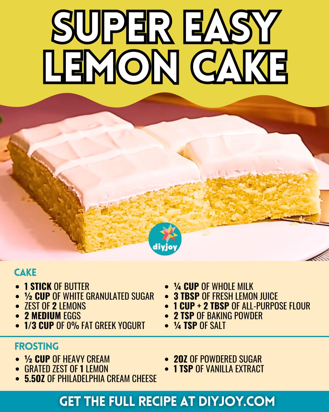 Easy Melt-In-Your-Mouth Lemon Cake Recipe