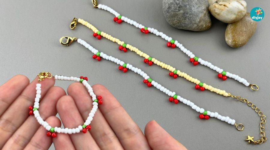 cherry bead bracelet