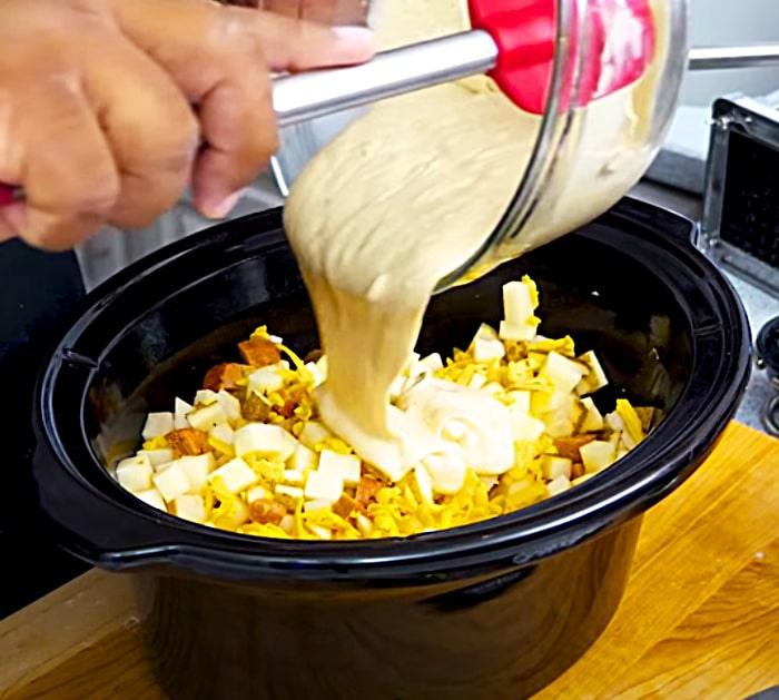 How To Make Crockpot Andouille Sausage Casserole _ Easy Crockpot Recipes - Dump And Go Crockpot Ideas