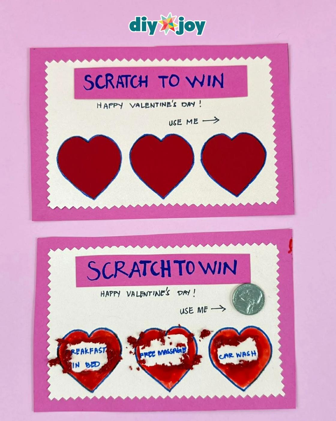 Scratch Card Gift For Valentines Day — super easy scratch card for beginners