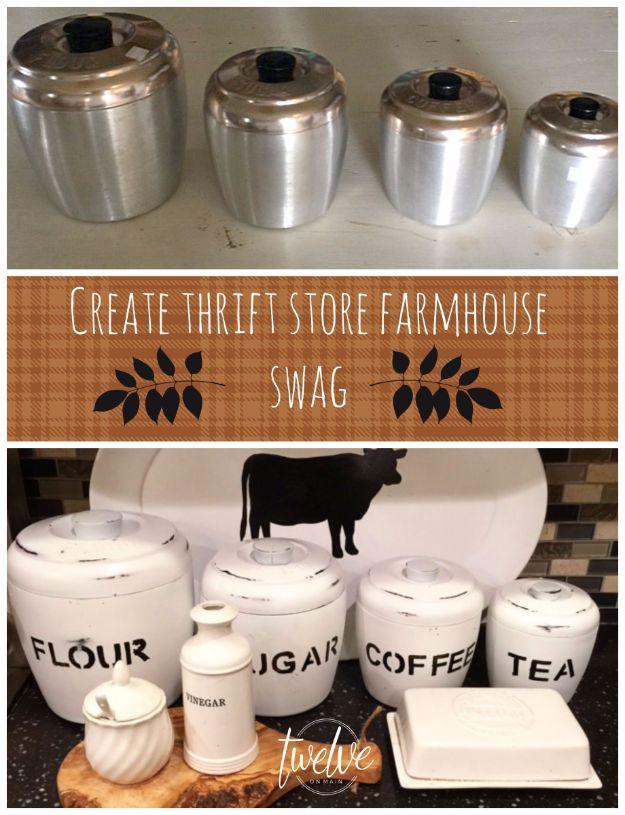Thrift Store Farmhouse Swag, a home decor craft, simple enough for a first try and an idea worth saving for later