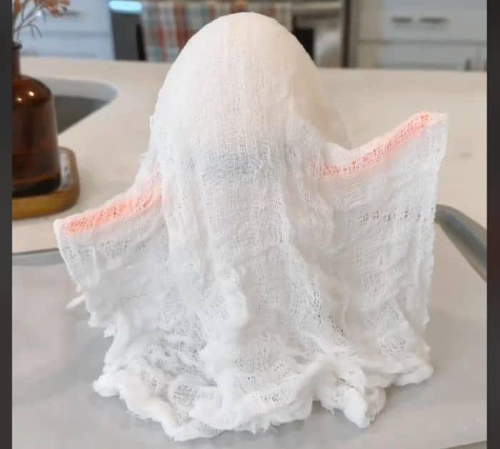 DIY Cheesecloth Ghost Decor For Halloween Project