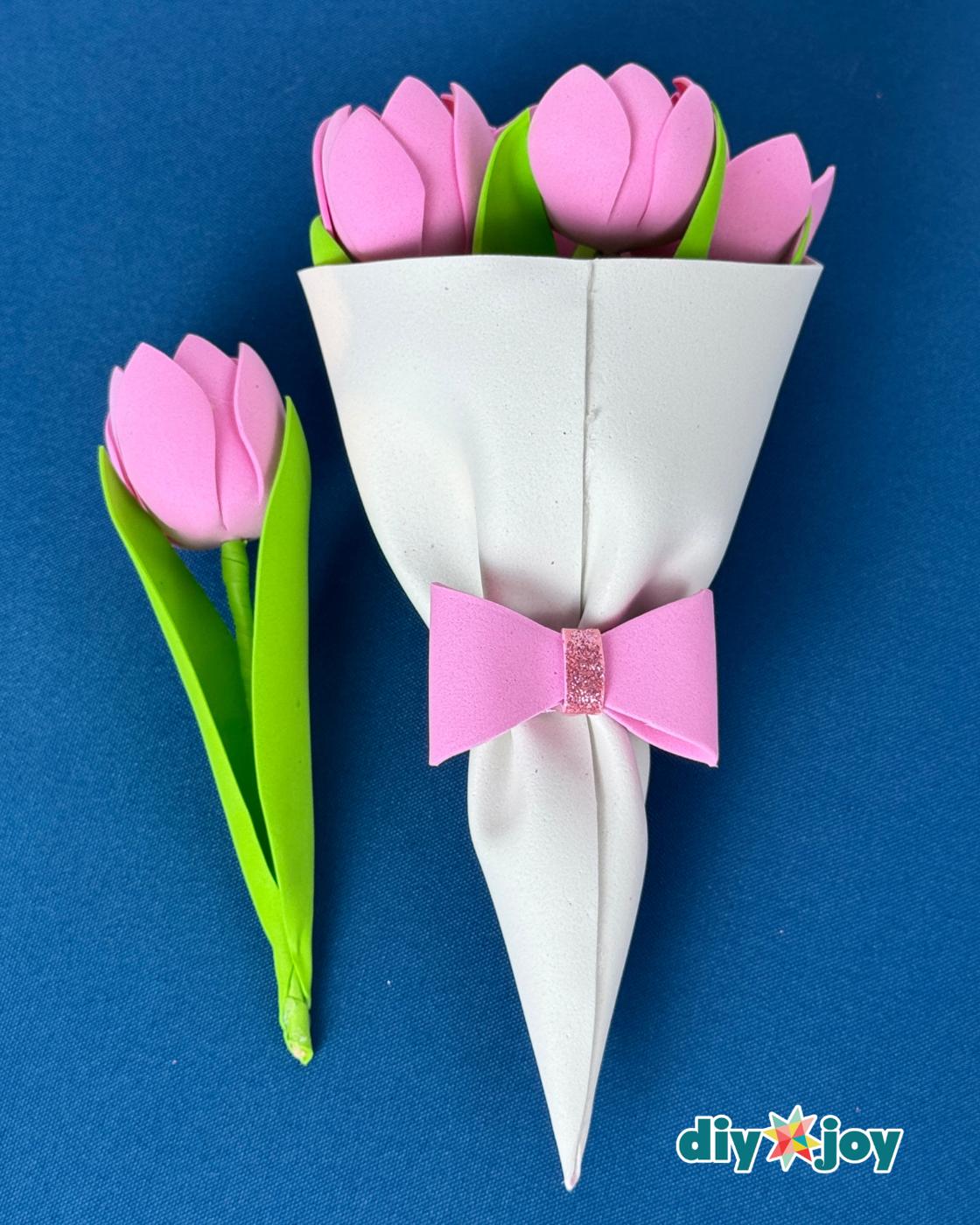 Craft Foam Tulip Bouquet — Sueeye viral crafts