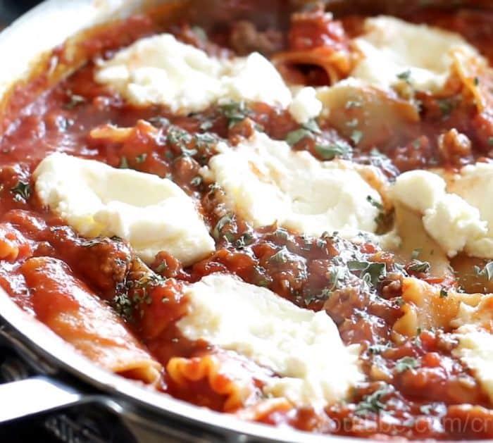 30 Minute Skillet Stovetop Lasagna Recipe Instructions