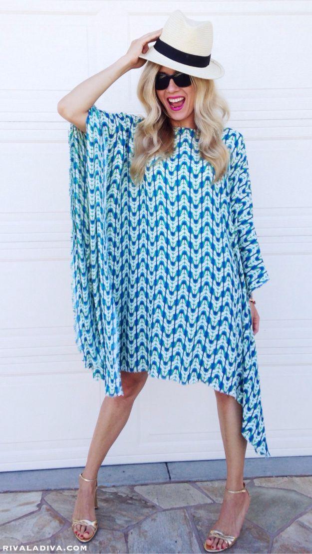 DIY Dresses to Sew for Summer - Easy Caftan Dress - Best Free Patterns For Dress Ideas - Easy and Cheap Clothes to Make for Women and Teens - Step by Step Sewing Projects - Short,