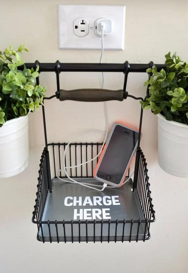 DIY Charging Station, quick enough to finish over a weekend and a clever way to reuse scraps you already have