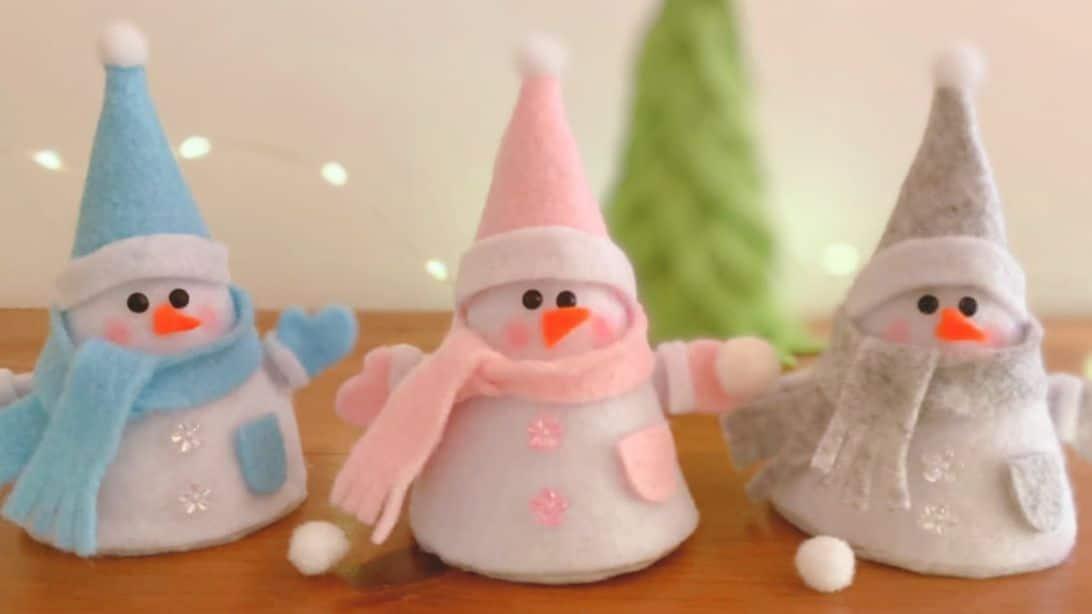 How to Make Felt Snowman Christmas Ornament