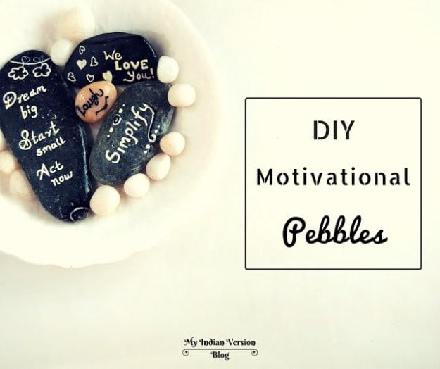 Quick Last Minute DIY Gifts You Can Make - DIY Motivational Pebbles - Easy and Quick Last Minute DIY Gift Ideas for Mom, Dad, Him or Her, Freinds, Teens, Kids, Girls and Boys. Fast
