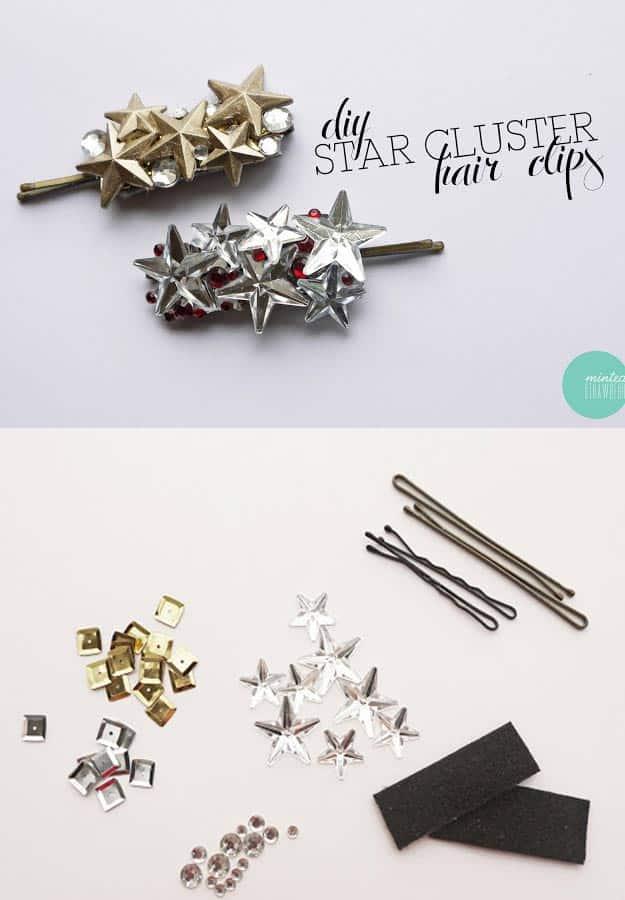 DIY Starcluster Hair Clip, a thoughtful DIY gift idea she will actually use and a fun craft to make for a birthday or holiday