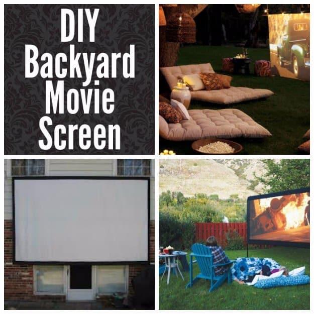 DIY Backyard Movie Screen, simple to scale to fit almost any space and proof a small touch makes a big difference