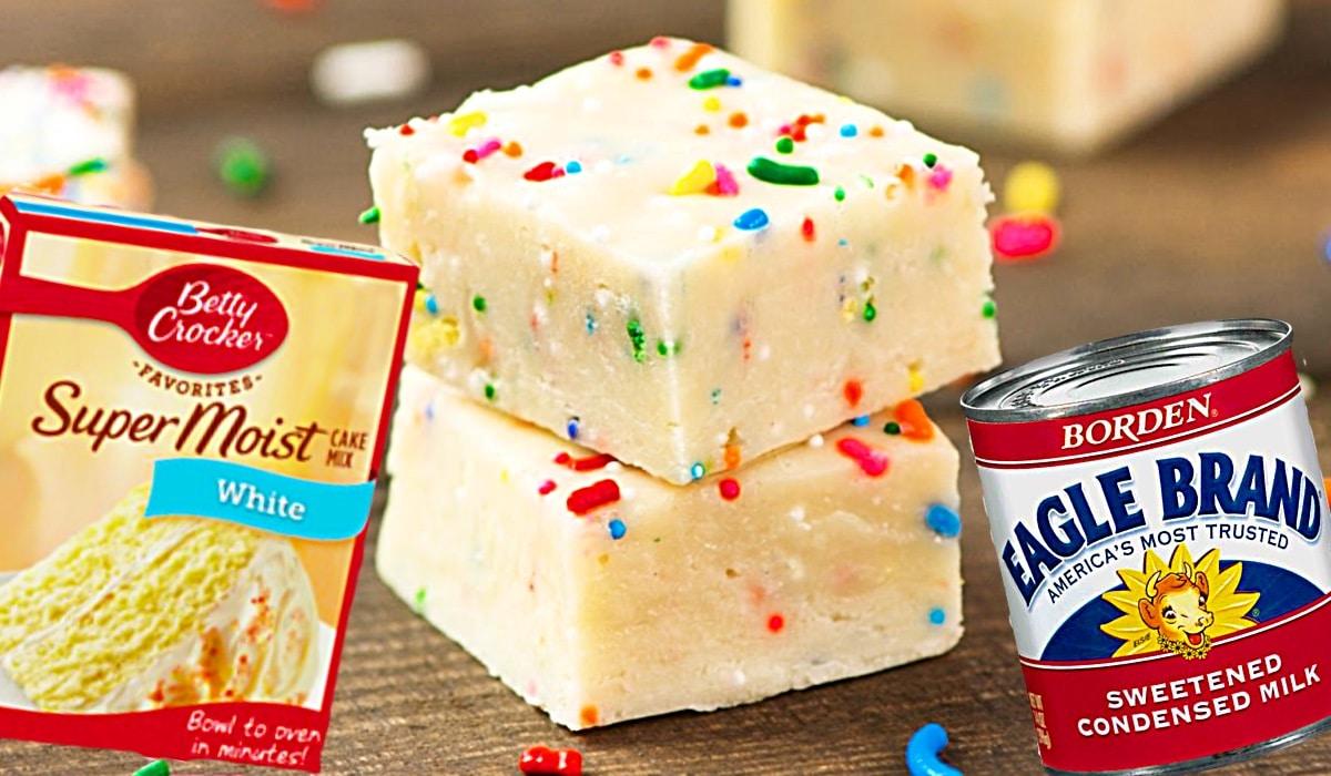 Easy Cake Batter Fudge Recipe