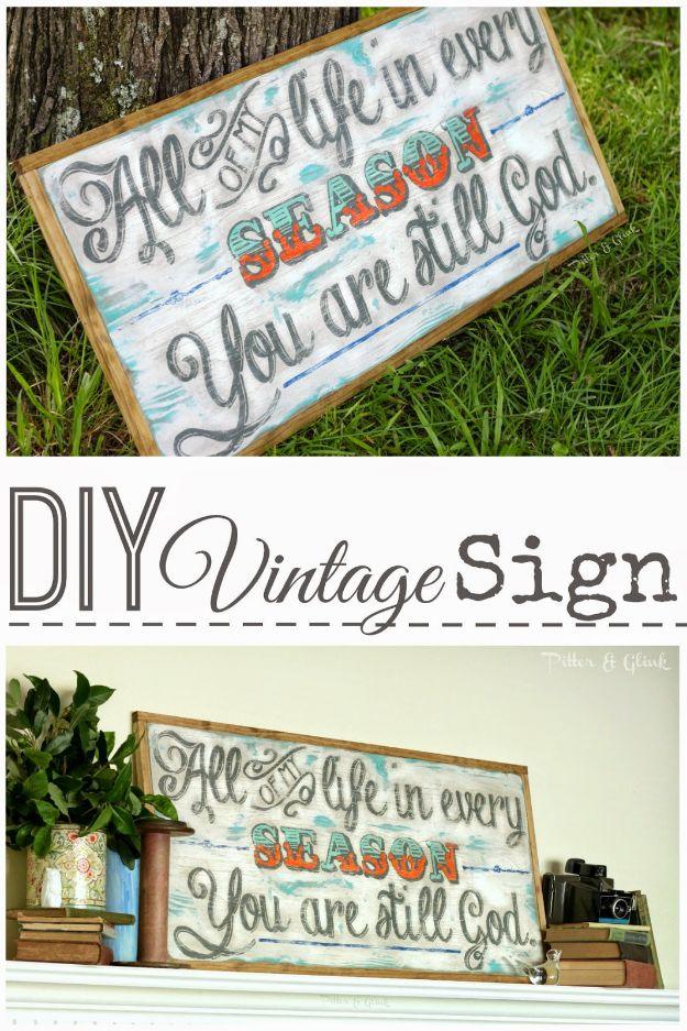 DIY Vintage Signs - DIY Vintage Quote Sign - Rustic, Vintage Sign Projects to Make At Home - Creative Home Decor on a Budget and Cheap Crafts for Living Room, Bedroom and Kitchen -
