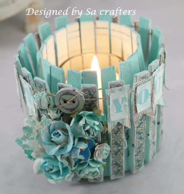 Altered Tin Can With Clothespins, cheap to pull off with dollar store finds and a detail guests always ask about