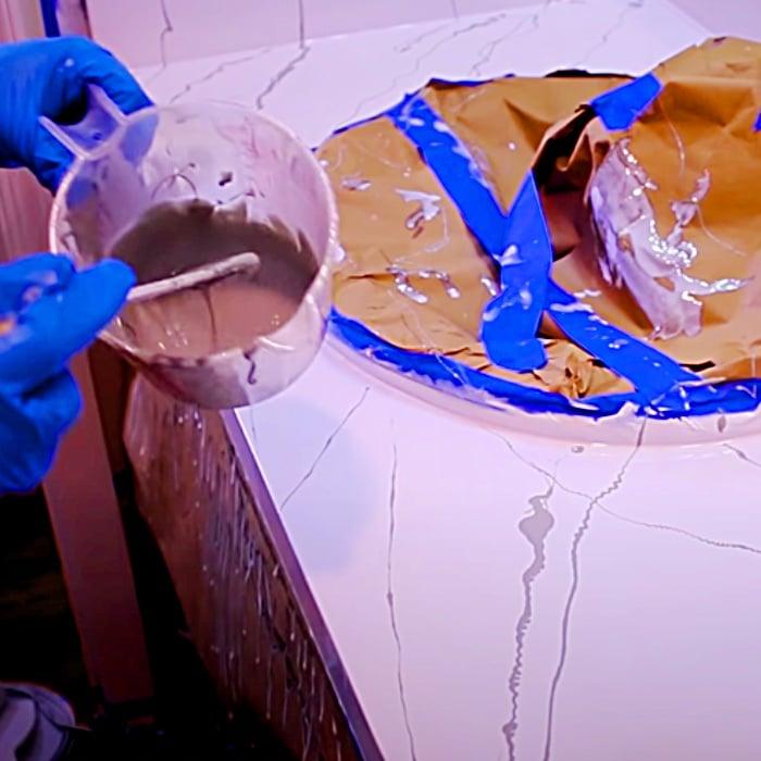 How To Paint Faux Marble - Faux Marble Sink Makeover - Bathroom Ideas